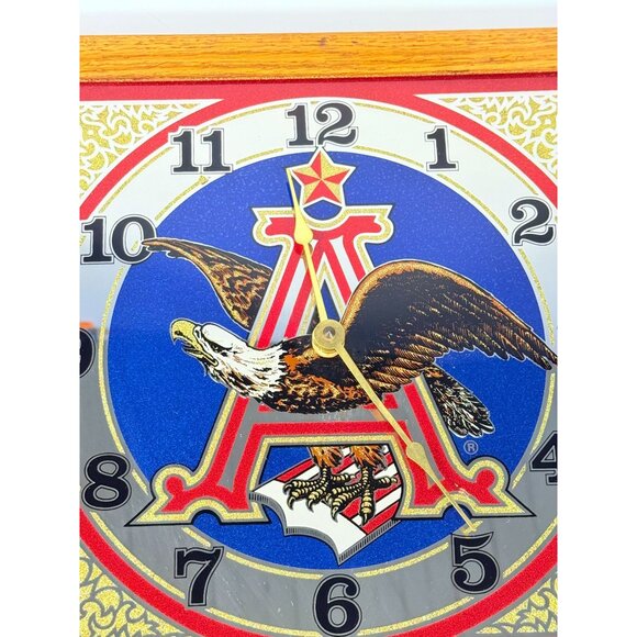 Wall Mirror Clock Vintage Budweiser King of Beers Eagle Vintage Man Cave Bar Dec - Picture 15 of 16